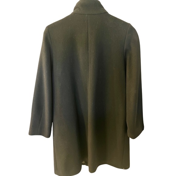 Vintage Liz Claiborne Black Cashmere Wool Blend Flared Coat Sz 8 Oversized Look - Picture 8 of 16